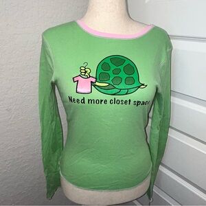 New, Fred is Red Need More Closet Space Long Sleeve Shirt Top Y2K Deadstock